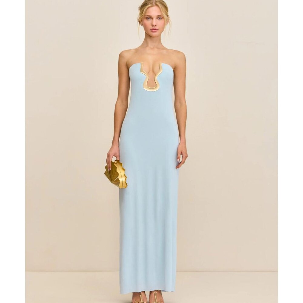 Cult Gaia Abril Gown in Coastal